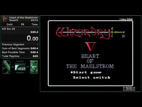 Wizardry V: Heart of the Maelstrom (SNES) Reset% Speedrun in 5.233s