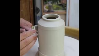 Closed form into bottle with lid