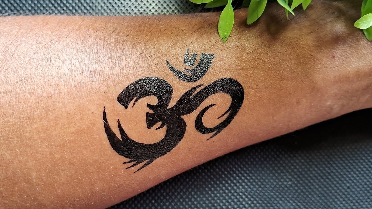 OM Tattoo Art | Tattoo Design with Pen on Hand | Easy Tattoo Drawing | OM Design