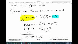 AP Calculus Practice Exam Part 4 (MC #76-83)