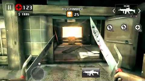 Dead trigger 2 butterfly gameplay level 57 iOS on hard TDU 50+