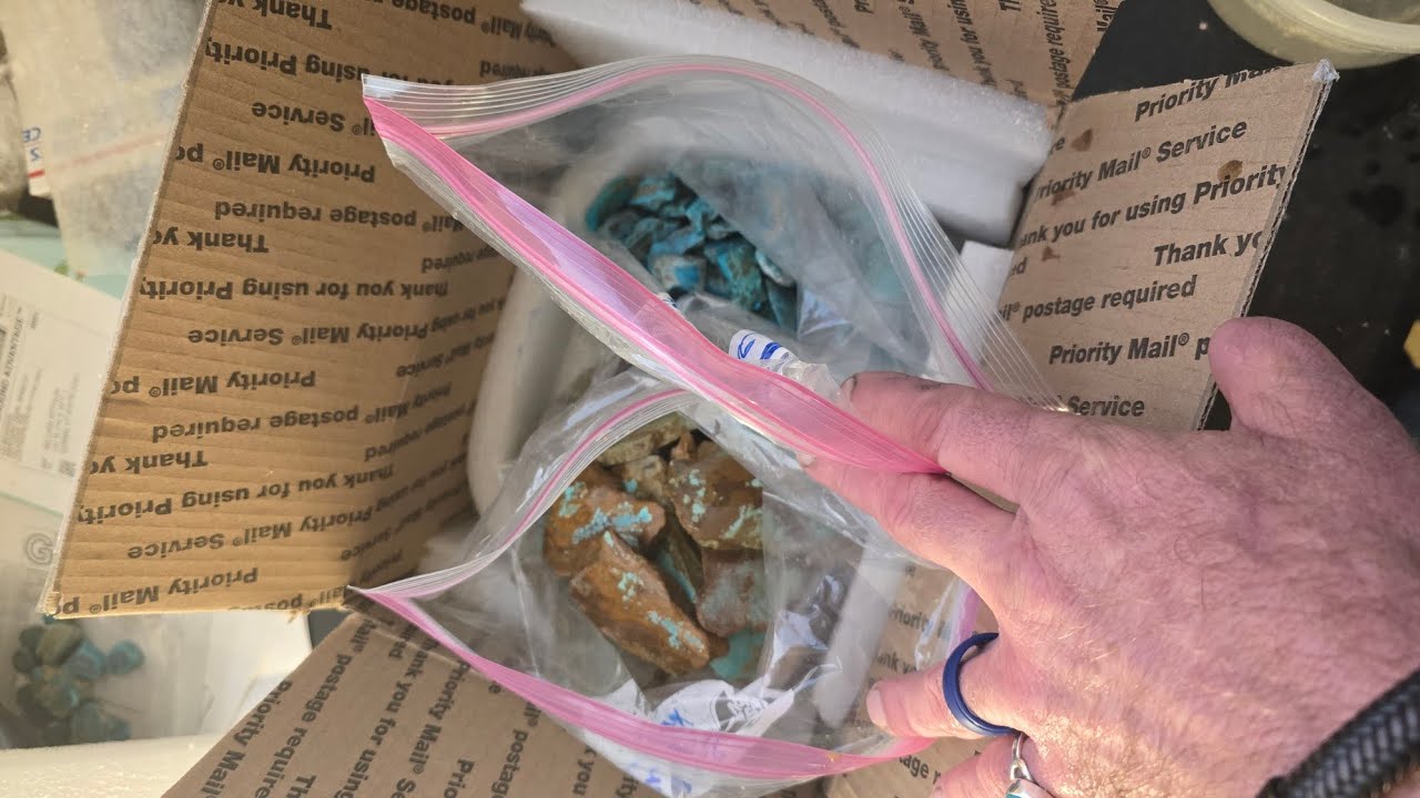 Unboxing Amazing Turquoise Rough by the Lb!