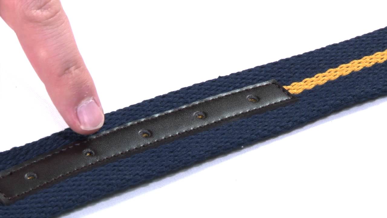 Canvas Navy and Gold Belt