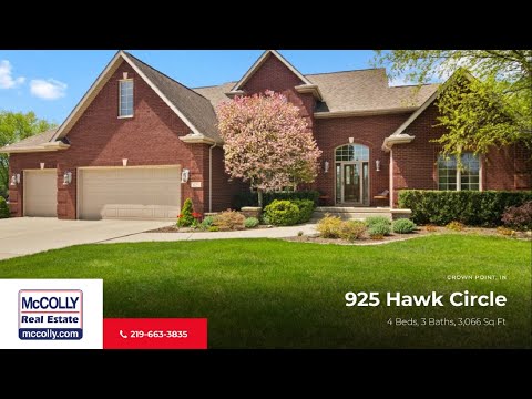 925 Hawk Circle, Crown Point, IN home video tour
