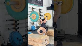 Famous Bottom position still looks weird below parallel but a nice 75! #weightlifting #training #snatch Wealth