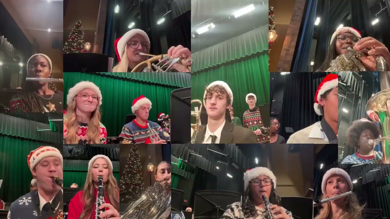 Hillgrove High school’s Wind Symphony playing Sleigh Ride from different POVs
