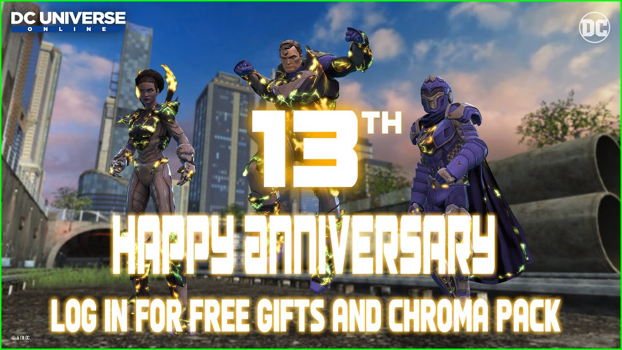 DCUO 13th Anniversary free gifts New FREE Code 2024