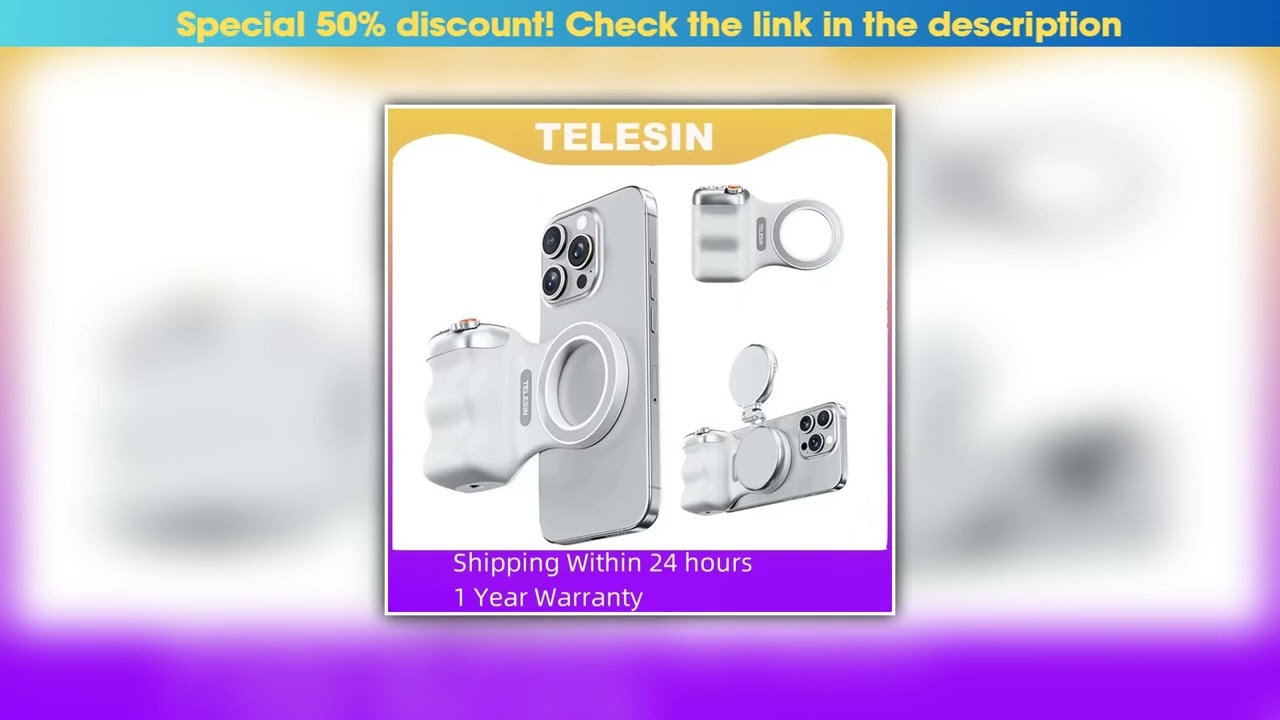 Flash Sale TELESIN Magnetic Phone Camera Shoot Hand Grip Phone Holder Shooting Aid Remote Control H
