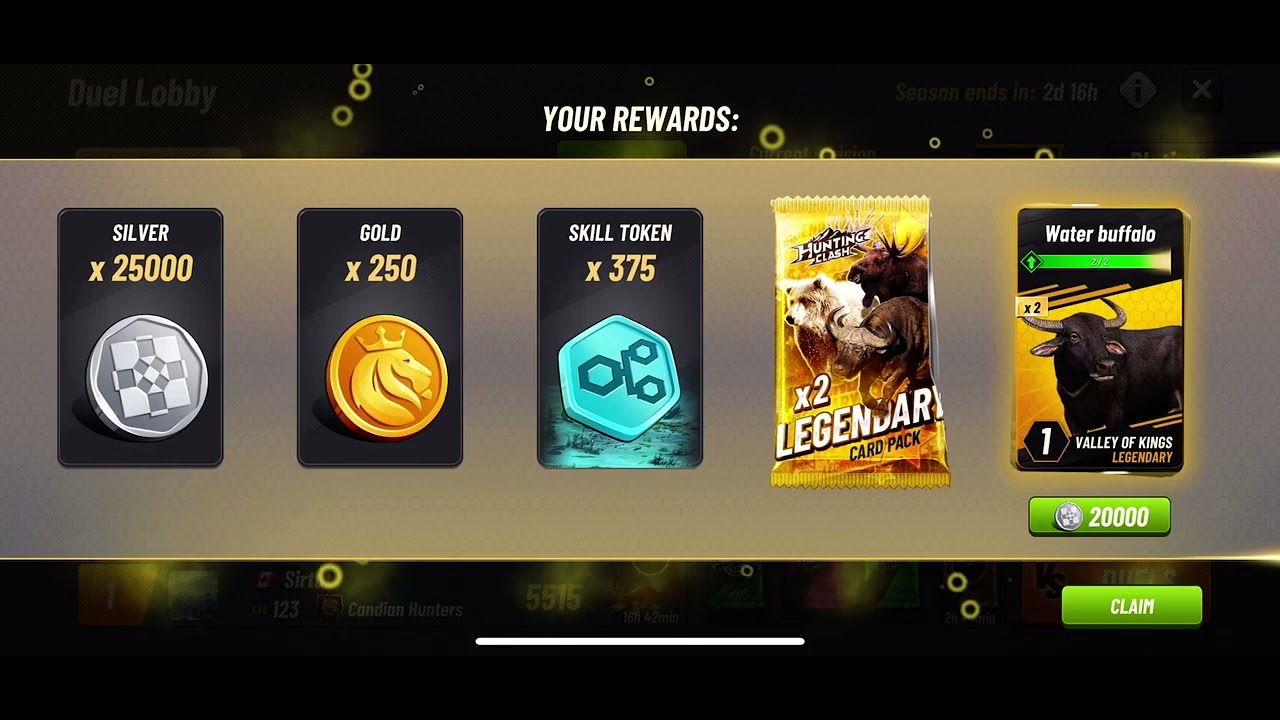 Hunting Clash duel Platinum haul with LEGENDARY LURE