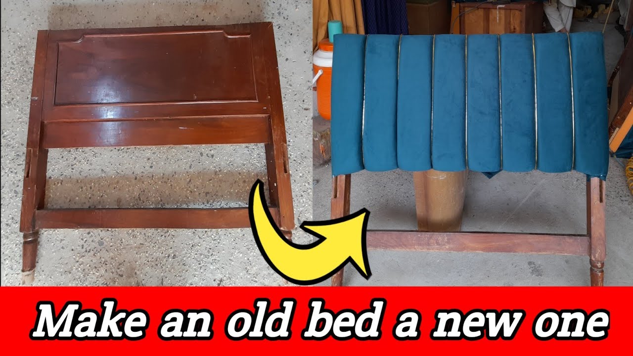 Old bed make a new one fabric cushion bed designsimple bed cushion making Taseercushionmaker diy bed