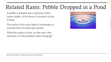 Related Rates: Dropping a Pebble in a Pond