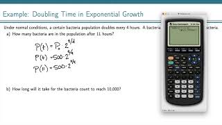 Example: Doubling Time in Exponential Growth (1)