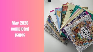 May 2026 completed pages #adultcoloring #completedpages 