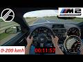 BMW M2 Competition Stage 2 | 550 PS | 0-200 kmh Acceleration POV + Speedo