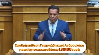 Σφοδρή επίθεση Γεωργιάδη κατά Ανδρουλάκη για ακίνητο και καταθέσεις στο εξωτερικό