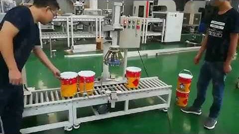 Automatic metal paint pail crimping capping machine