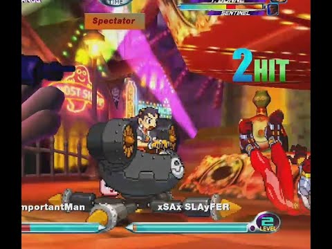 MvC2: xSAx SlayFer - Tron Tag Combo to Drill to Lunch Rush DHC Plasma Storm
