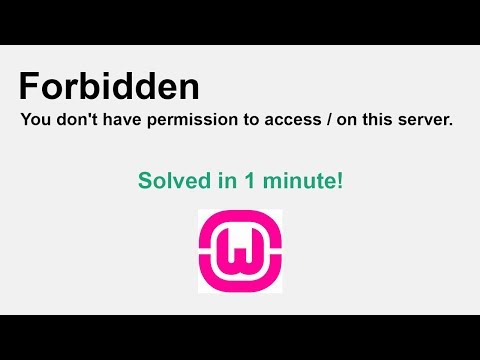 Wamp - Forbidden: You don't have permission to access / on this server. Solved in 1 minute!