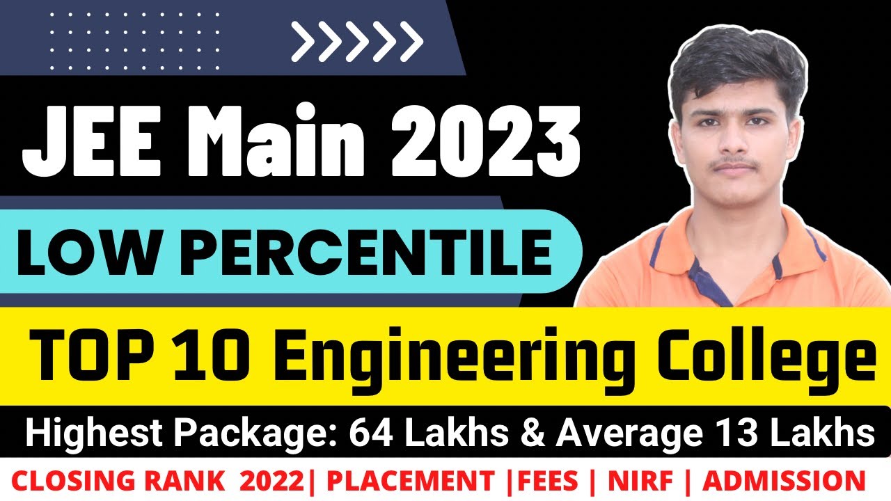 jee mains 2023 low percentile college percentile vs college jee main