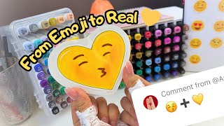 I Turned An Emoji Into A Handmade Heart Sticker Relaxing Art Process