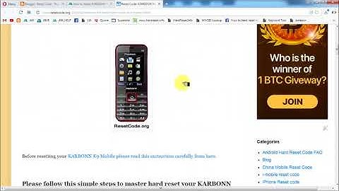 karbonn k9 hard reset info phone code and tracker password