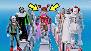 Animatronics Grim Foxy No Parkour Dos Super Vilões? Gta 5 Five Nights At Freddys