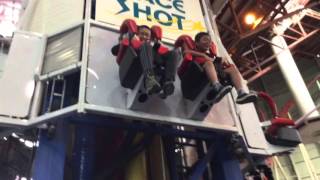 Full space shot ride at Galaxyland, west Edmonton mall