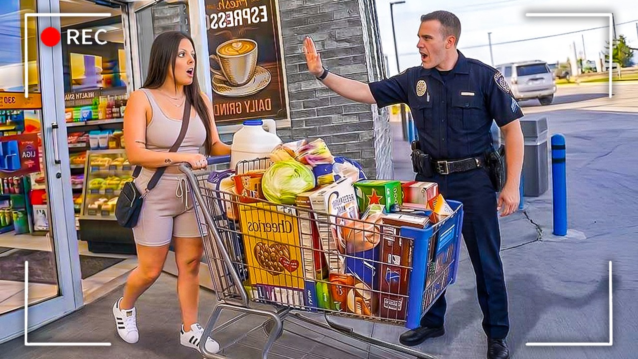Cops Surprise Stop a Walmart Shoplifter Taking Off With an ENTIRE Cart ...