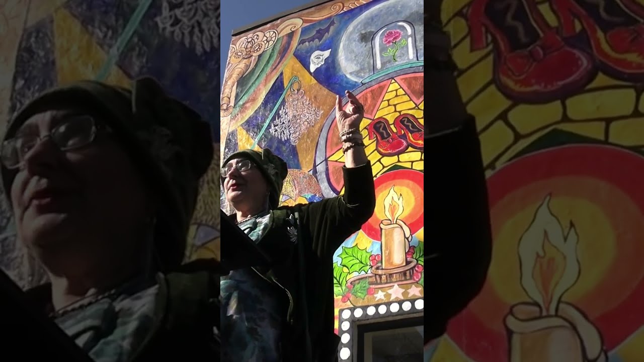 Allentown Artist Creates Mural on Side of Civic Theatre!!!