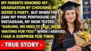 My Parents Ignored My Graduation By Choosing My Sister's Party—7 Years Later They Begged For