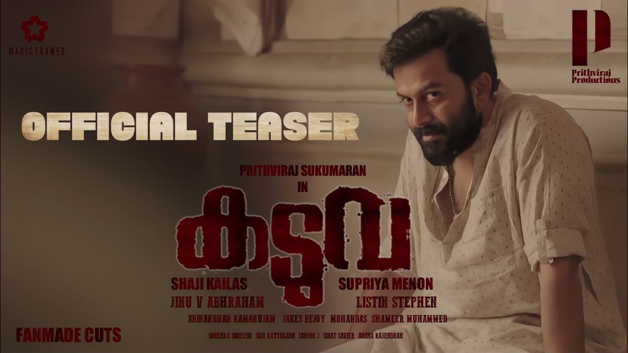 OFFICIAL TEASER  KADUVA | PRITHVIRAJ | Kaduva Teaser Fanmade |  Malayalam Movie