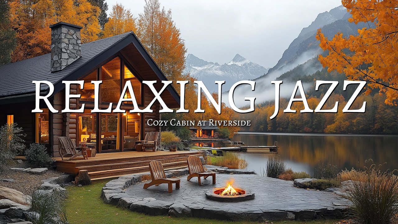 Cozy Jazz Terrace: Snowy Nights at the Mountain Lagoon 🎵