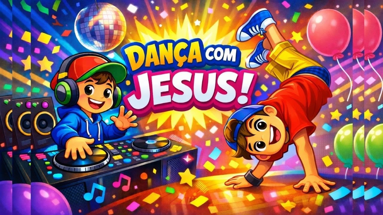 Louvor Infantil Alegre 🎉 Crianças Dançando para Jesus