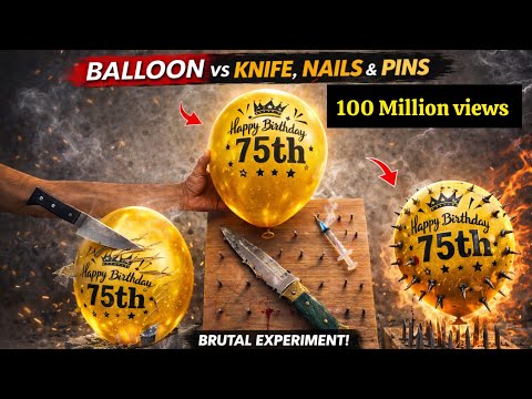 Balloon vs Knife, Nails & Pins – Which One Pops First? 😱