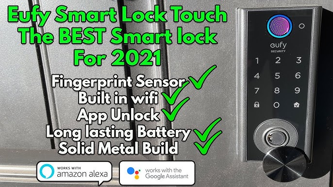 eufy Security Smart Lock Wi-Fi Replacement Deadbolt with  App/Keypad/Biometric Access Black T8520J11 - Best Buy