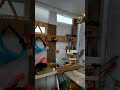 Tiny Workshop! 3 ft X 3 ft.  Pounding station has windows #diy #woodworking #pallet #small workshop