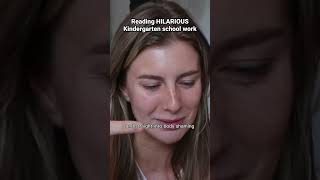 Reading HILARIOUS Kindergarten school work #schoolwork #kindergarten #skit #comedy #funny #viral
