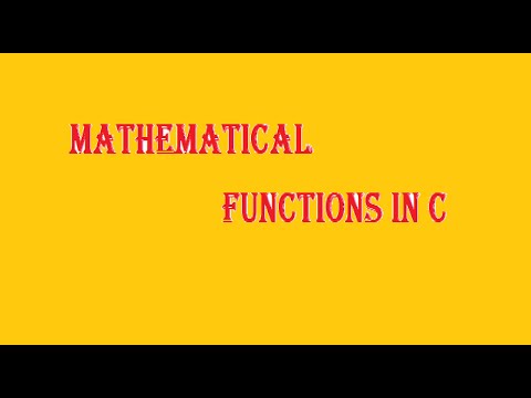 MATHEMATICAL FUNCTIONS IN C|TAMIL|ARITHMETIC FUNCTIONS IN C