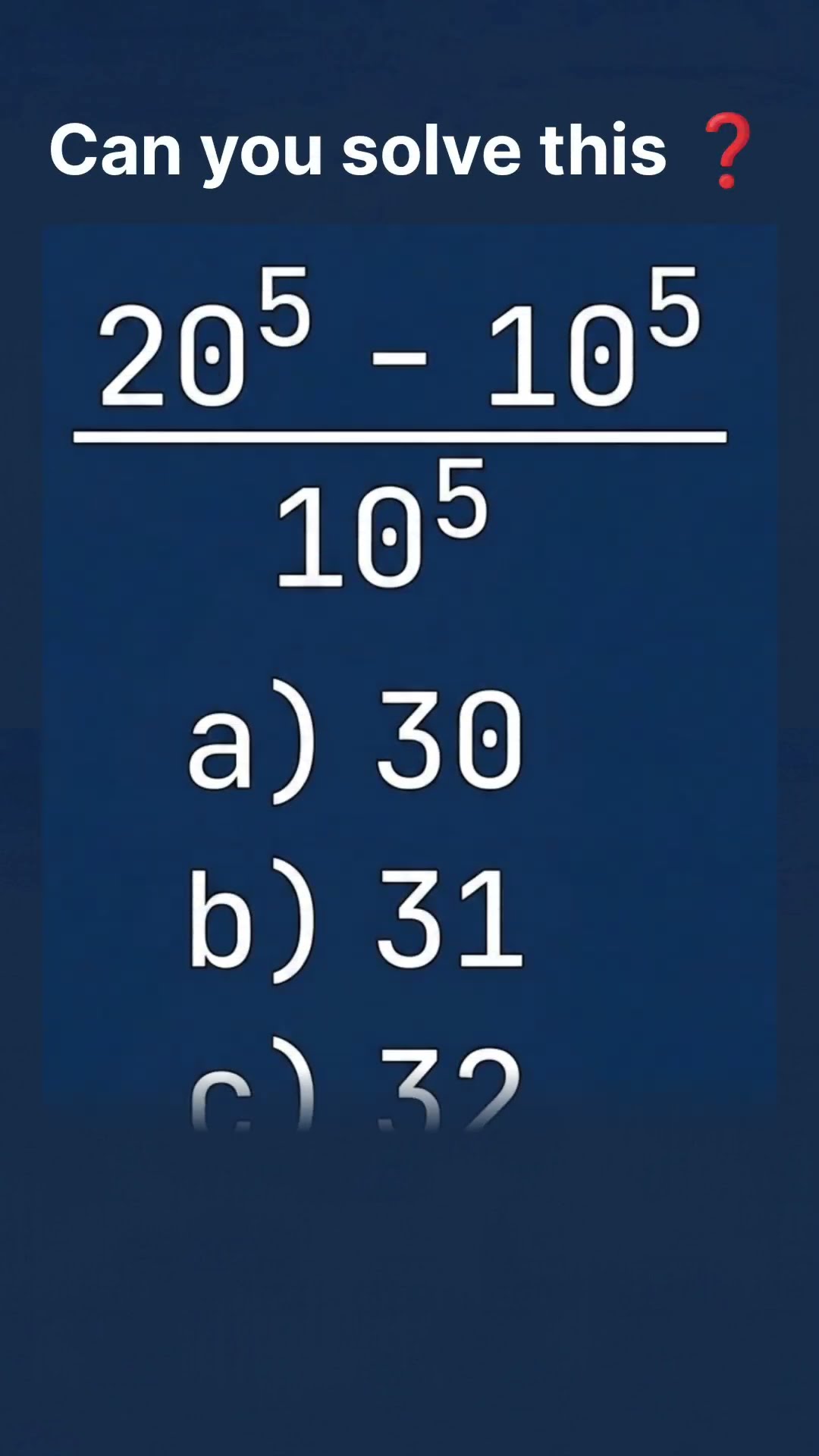 Can you solve this ❓ #math #mathematics #algebra #shorts #viral