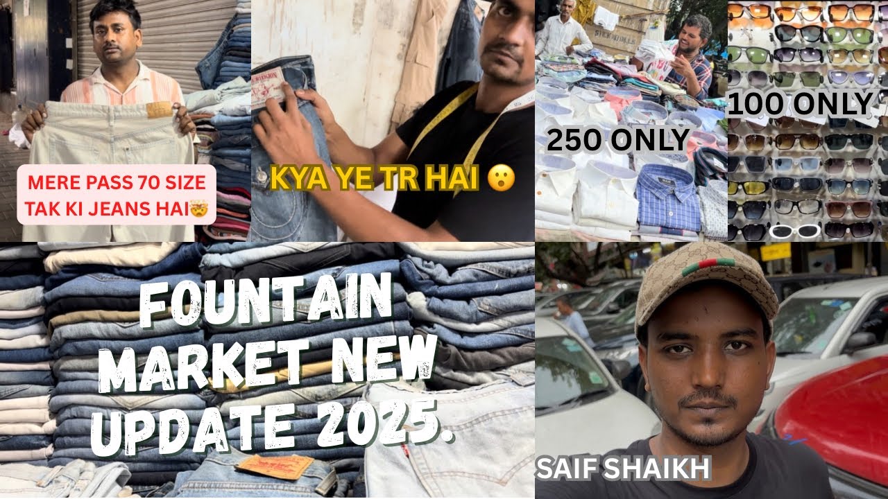 Jeans Starting 300 Only 🔥Fountain Market Mumbai 2025 Street Market…