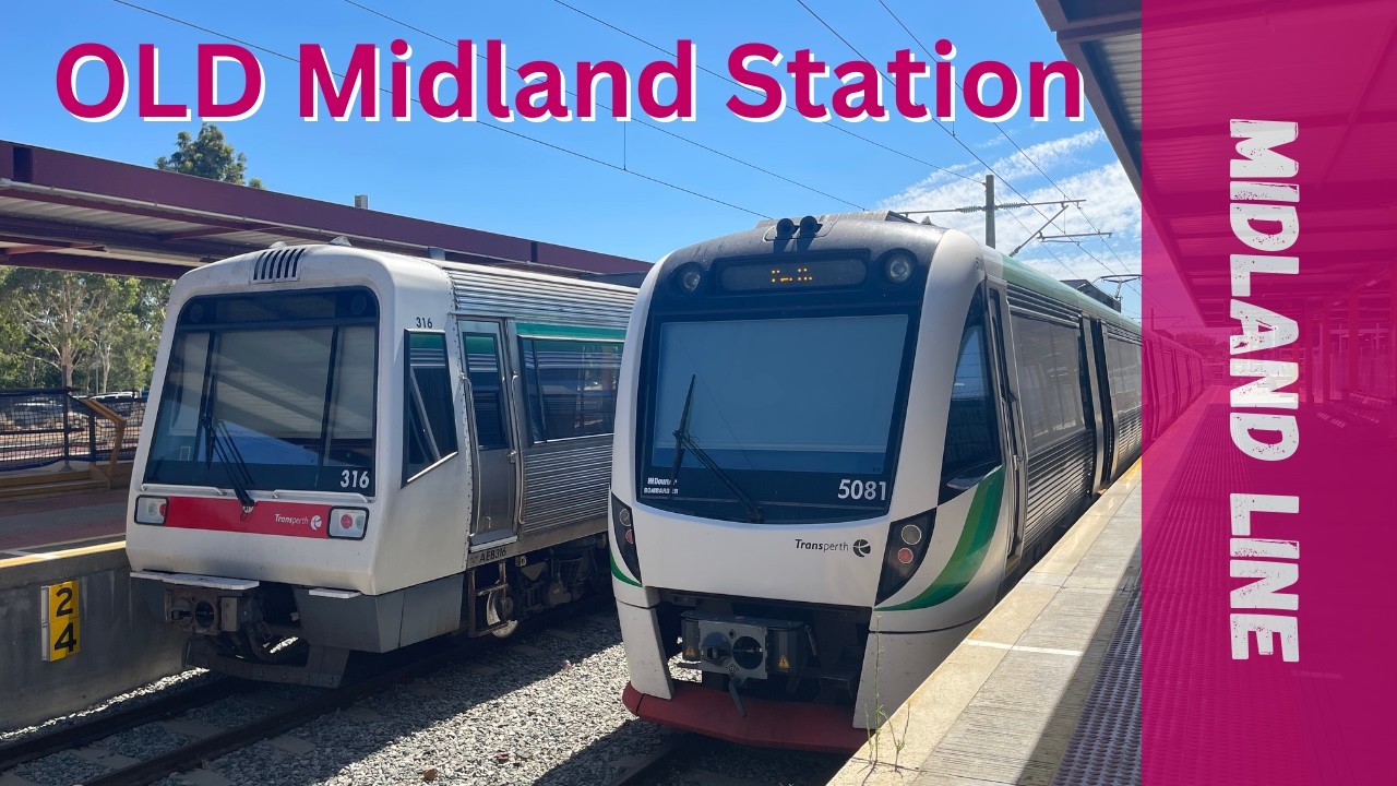 Trains and buses at the OLD Midland Station