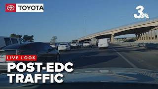 Traffic clogs Las Vegas freeway following EDC