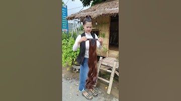 Đổi gió lên nhà rông cột tóc giả dài #hairstyle #toccot