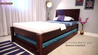 Trundle Bed : Buy Fyodor Trundle Bed Online - Wooden Street Trundle Bed : Trundle beds make for great space saving furniture 