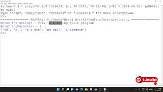 #8 Python program to split a string without using split function