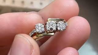 A client Ask Me to Fix his wife engagement ring a Daimond had fallen out over time