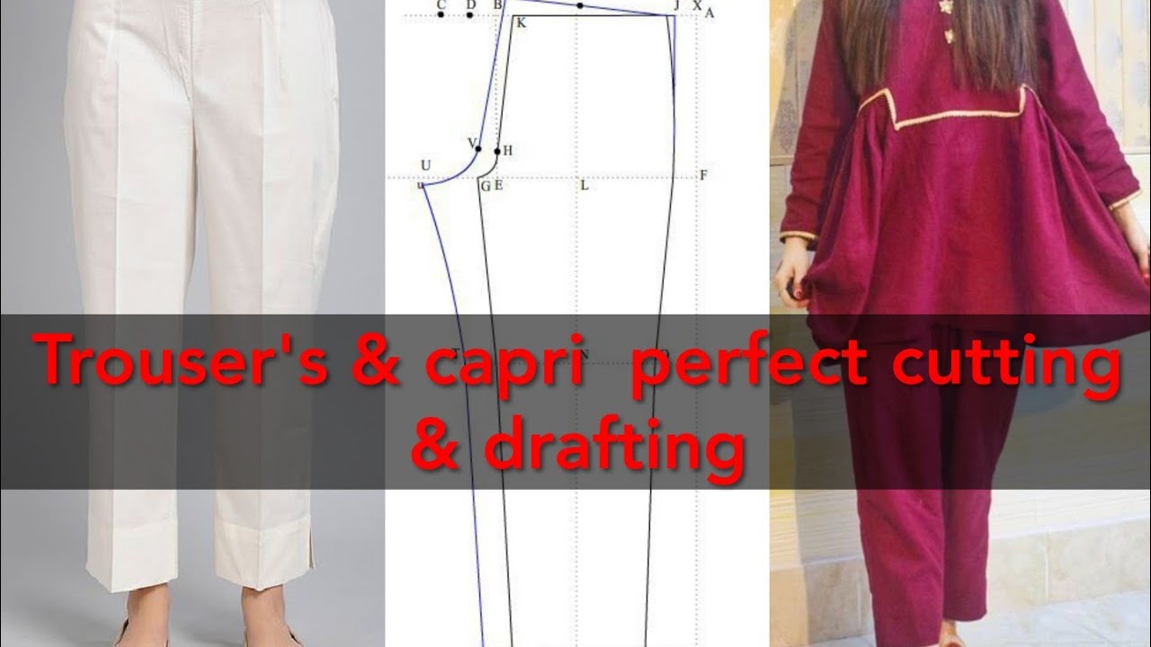 ladies fitting trouser's cutting trouser ki cutting capri ki