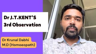 3rd Observation by Dr J. T. Kent