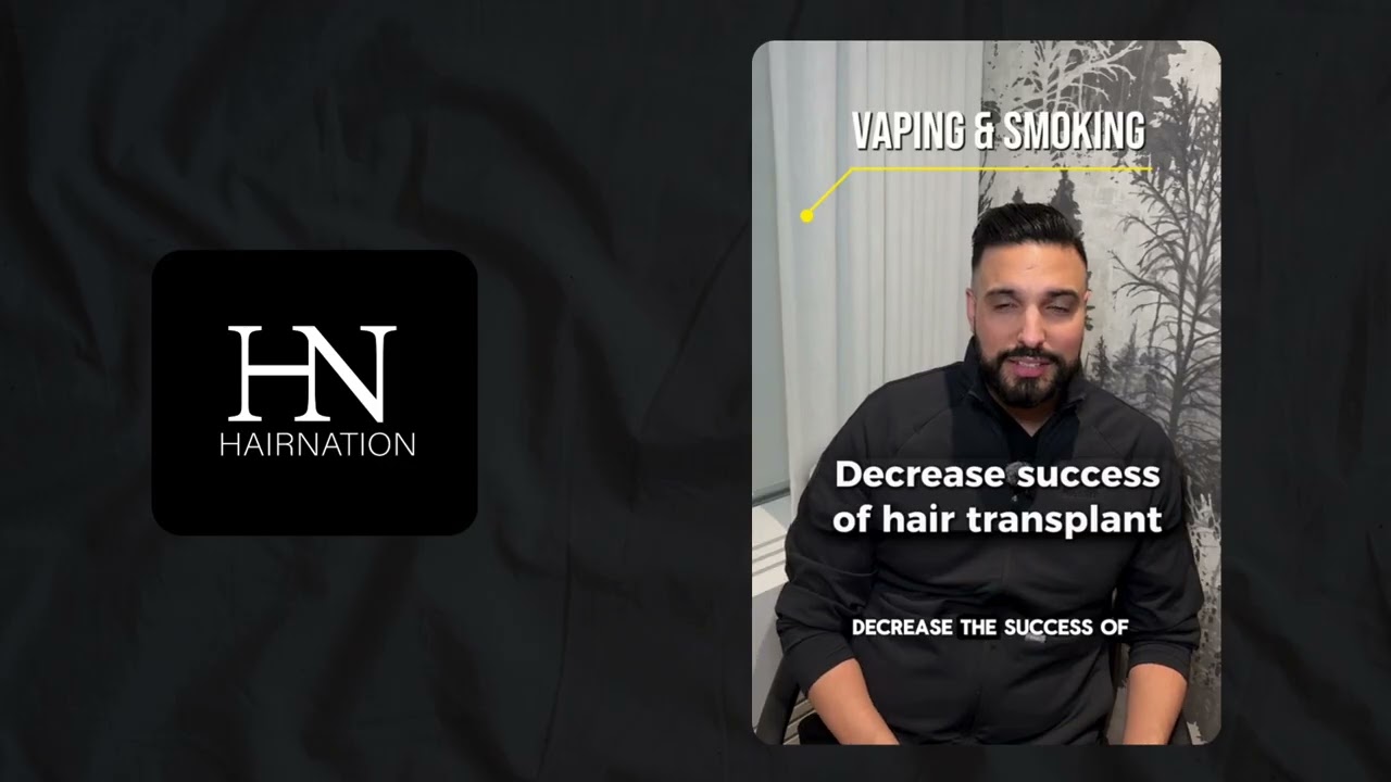 How does smoking or vaping affect a hair transplant?