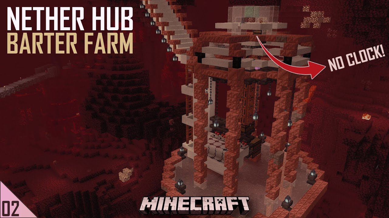 Cool and Easy Piglin Barter Farm (Minecraft Build Timelapse) YouTube